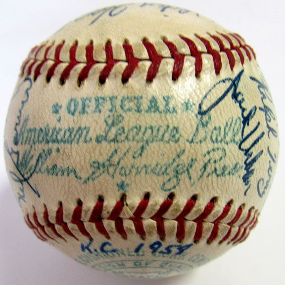 1958 Kansas City As Team Signed Ball