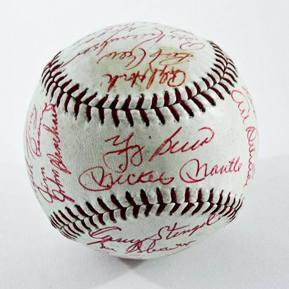 1960 New York Yankees Team Signed Baseball