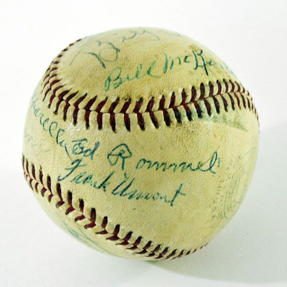 1955 Umpires Signed Baseball