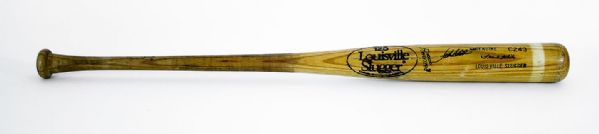 1980-83 Frank White Game-Used Bat Autographed