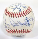 1985 Kansas City Royals Team Signed World Series Ball-Game Used 