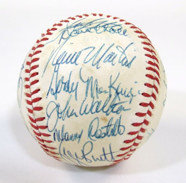 1980 Kansas City Royals Team Signed Ball