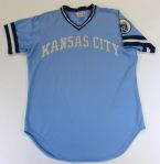 1975 Steve Busby Game Used Signed KC Royals Jersey