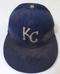 Darrell Porter Game Used KC Royals Hat Signed