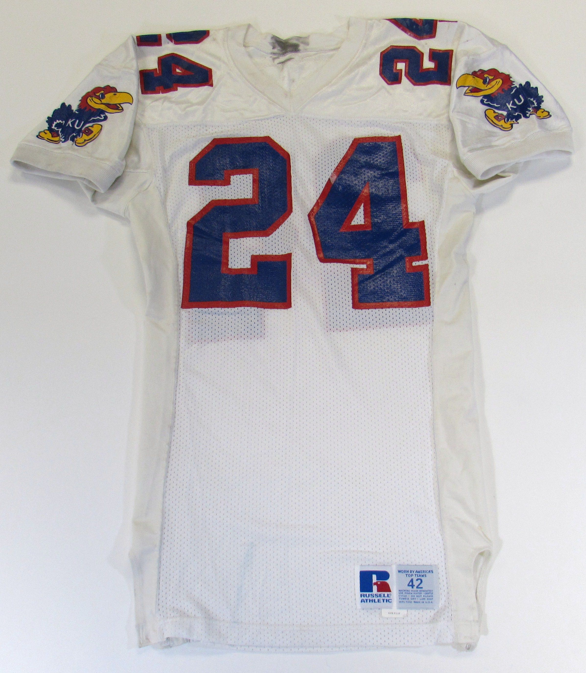 Lot Detail Tony Sands KU Football Game Used Jersey lot-detail-tony-sands-ku-football-game-used-jersey