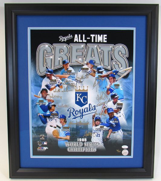 Kansas City Royals All-Time Great Signed Poster Serial #/23