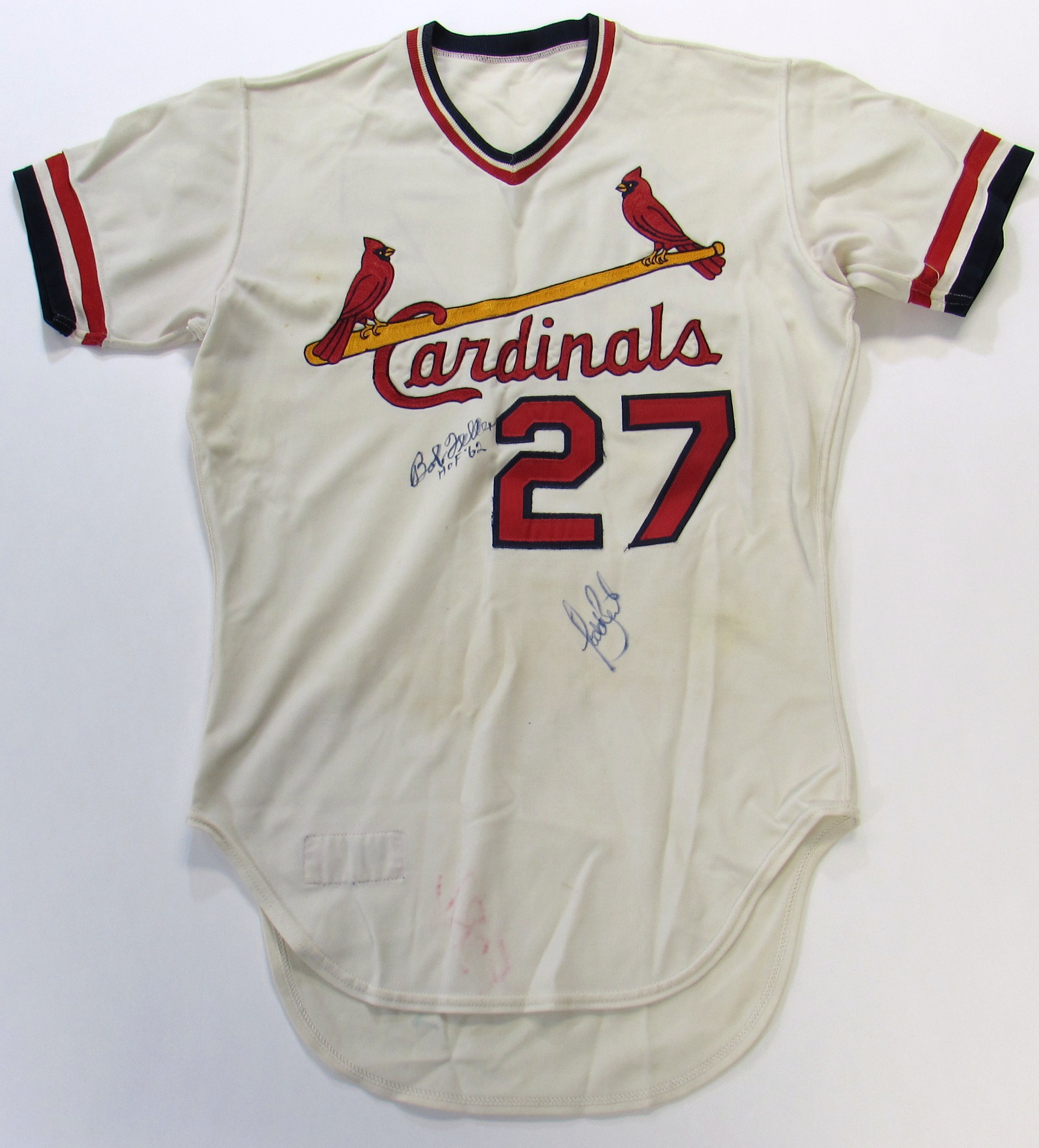 Lot Detail - 1978 St. Louis Cardinals Minor League Jersey Signed By Bob Feller & Todd Zeile