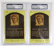 Lot of 2 Burleigh Grimes Signed HOF Plaques