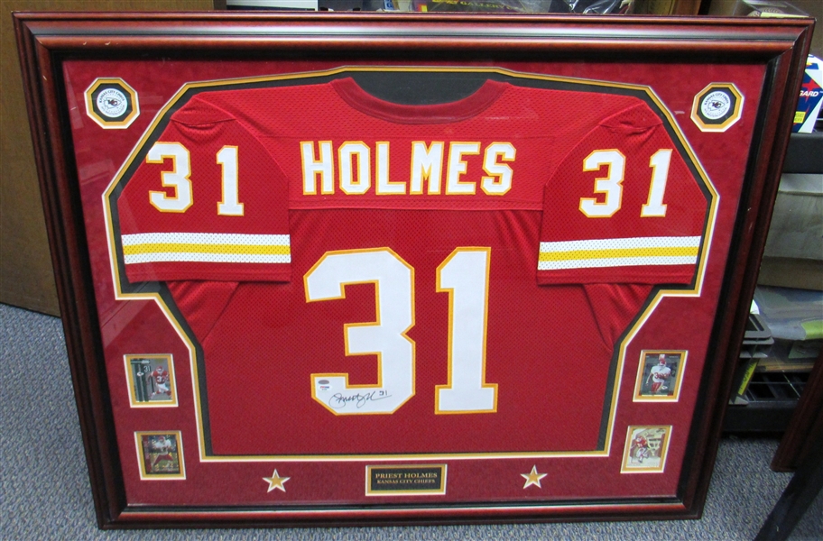 Priest Holmes Signed Framed Jersey