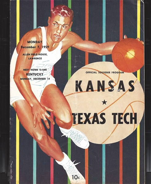 Lot of 2 1959-60 KU Basketball Programs