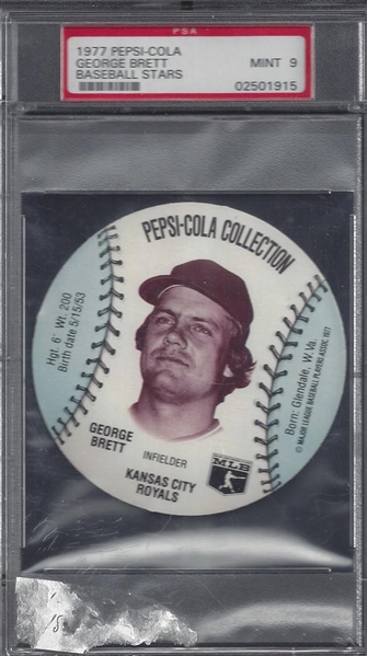 1977 Pepsi Brett Baseball Ball Star Card PSA