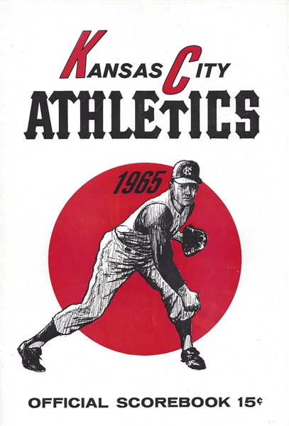 KC Athletics 1965 Program Scored W/ Mantle Mint Cond.