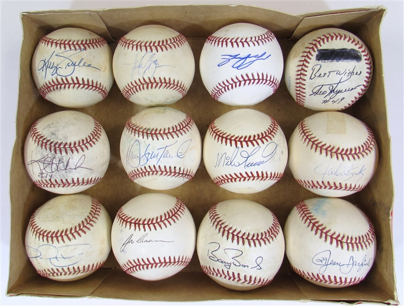 Lot of 12 Single Signed Balls Featuring (Canseco, Baines, Bonds, Tartabull, ETC)