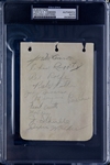 1934 NY Yankees Team Signed Album Page W/ Babe Ruth