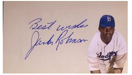 Jackie Robinson Signed Mint PSA/DNA 9 Index Card