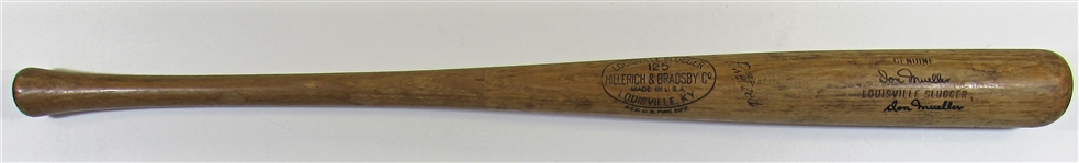 1955-58 Don Mueller Signed Game Used Bat