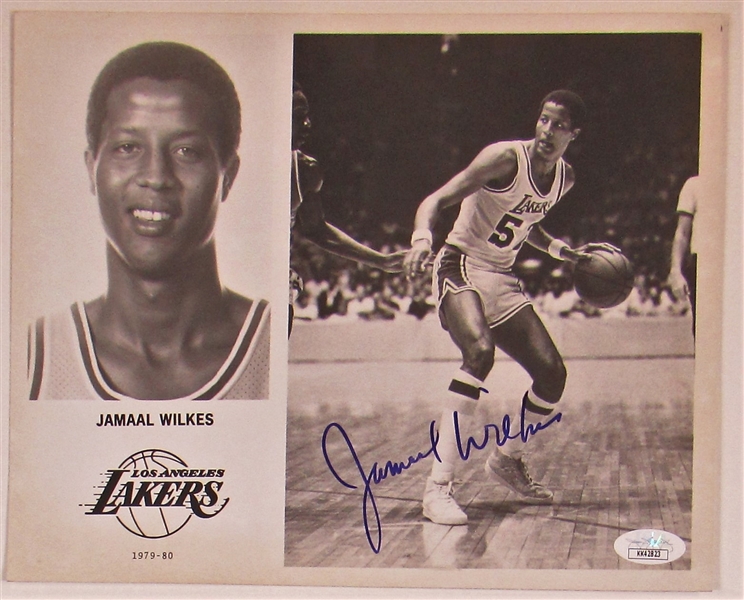 Jamaal Wilkes Signed Lakers Team Issued Photo - JSA