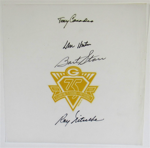 Green Bay Packers Signed 75th Season - Bart Starr - Ray Nitschke