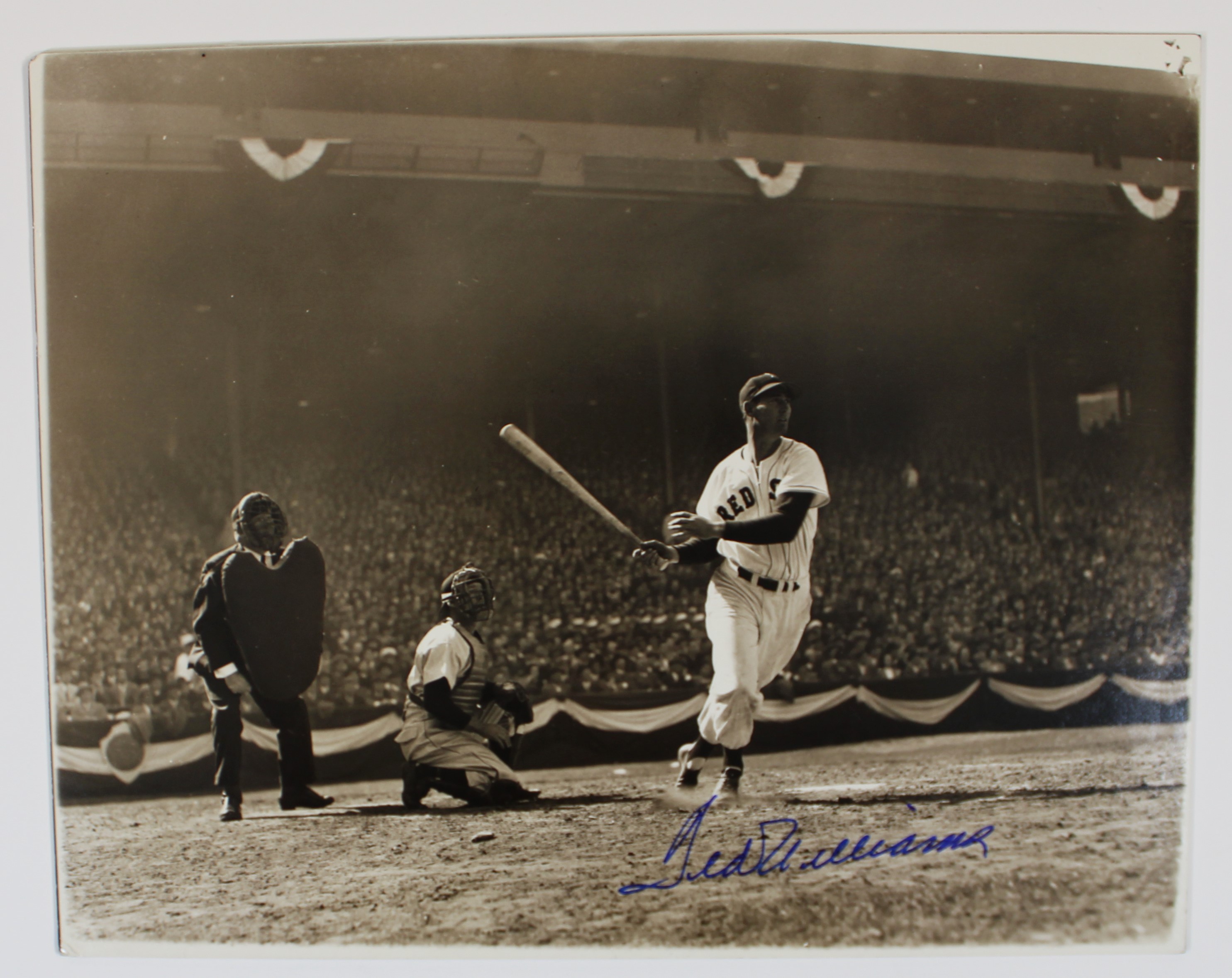 Lot Detail - Ted Williams Signed 11x14 Poster Board at Bat 4-7-1990