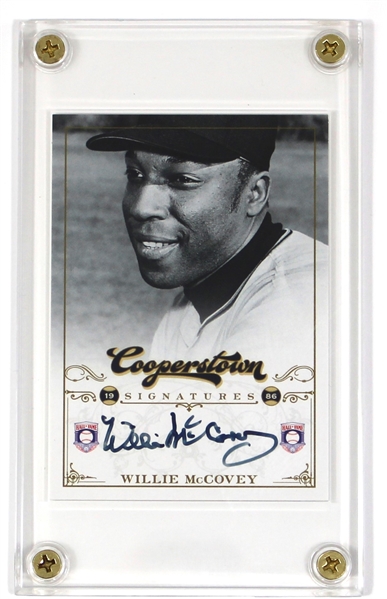 Willie McCovey Signed Cooperstown Card