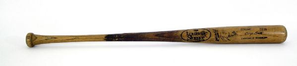 1987-88 George Brett Game-Used Bat Autographed