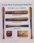 1987-88 George Brett Game-Used Bat Autographed
