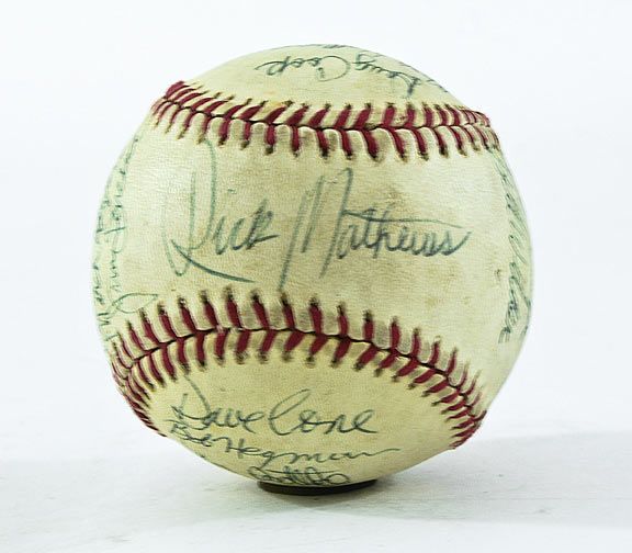 1984 Memphis Chicks Team Signed Baseball (David Cone)