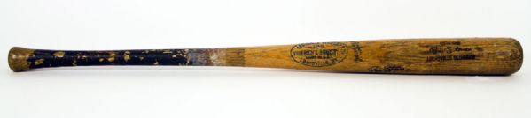 1969-72  Ron Stone Game-Used Bat Autographed
