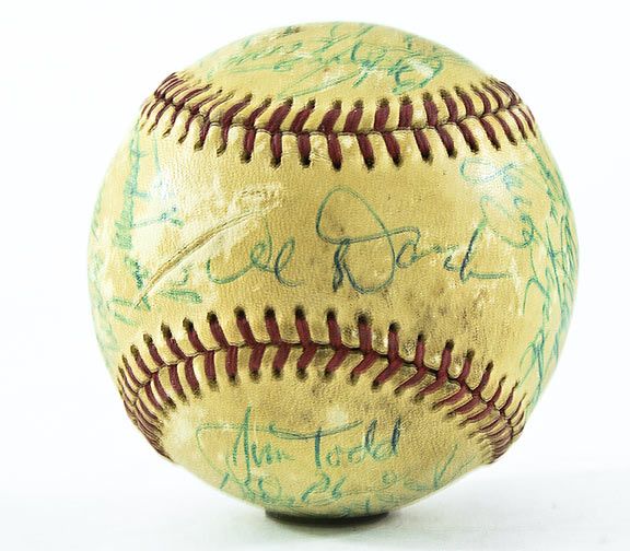 1975  Oakland As Team Signed Baseball