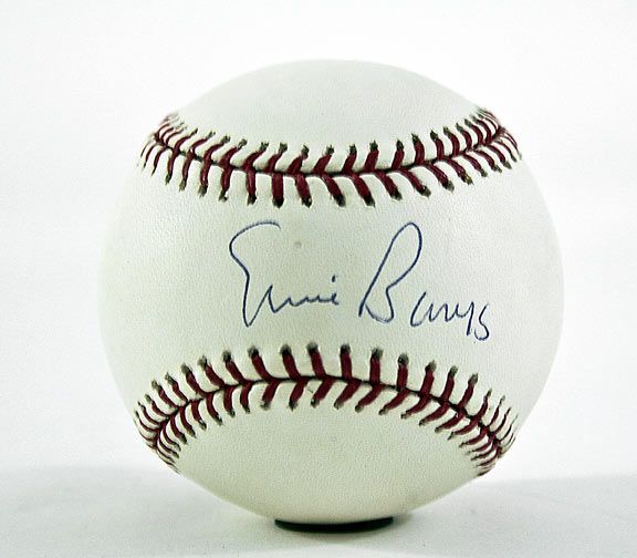 Ernie Banks Single Signed Baseball