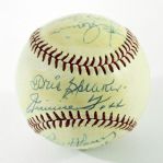 1957 Hall Of Fame Induction Multi-Signed Baseball (Cobb, Foxx, Crawford, Speaker, and more)
