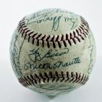 1956 New York Yankees Team Signed Baseball