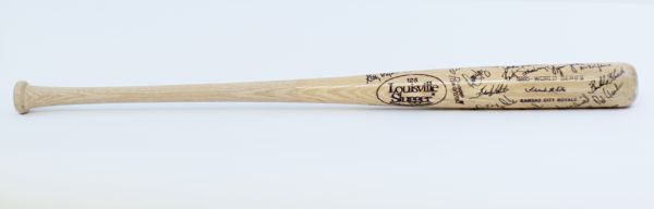 1985 World Series Team Signed Baseball Bat