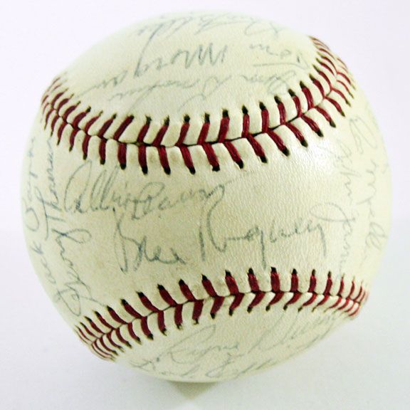 1961 Los Angeles Angels Team Signed Baseball