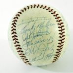 1966 California Angels Team Signed Baseball