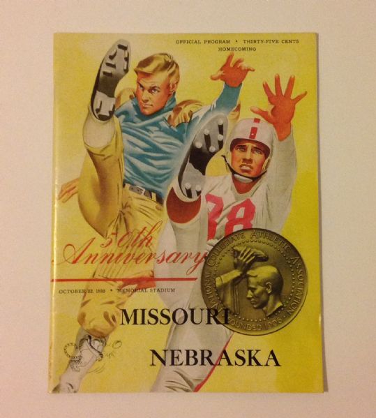 1955 Missouri Vs. Nebraska Football Program