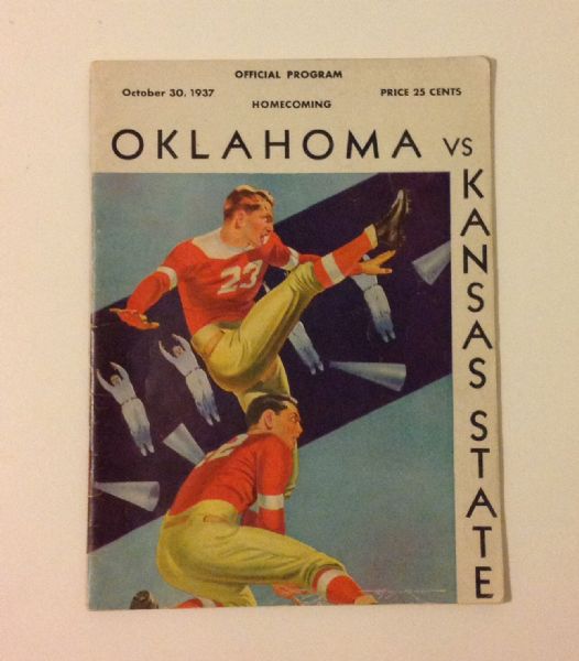 1937 Oklahoma Vs. Kansas State Homecoming Program
