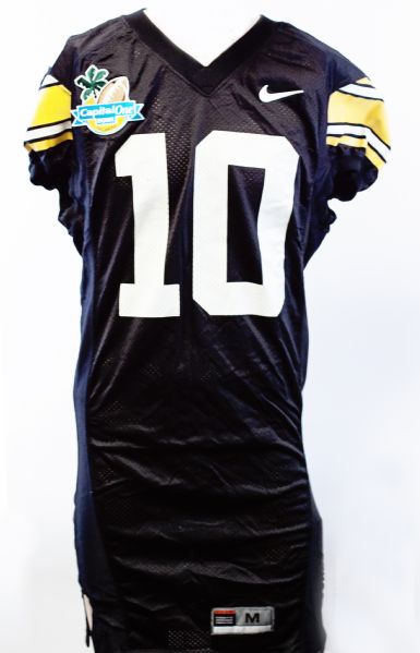 2004 Iowa Hawkeyes Walner Belleus Game-Used Capitol One Bowl Game Jersey