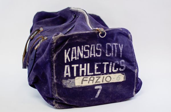 1966-69 Ernie Fazio Game Used Oakland/Kansas City As Travel Bag