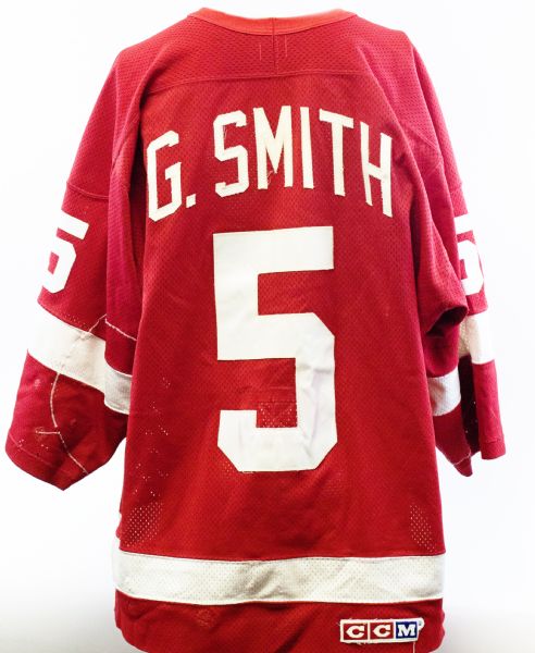 1983-84 Greg Smith Game Worn Detroit Red Wings Jersey (Retired Jersey #)