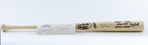 George Brett 3,000th Hit Limited Edition Autographed Bat