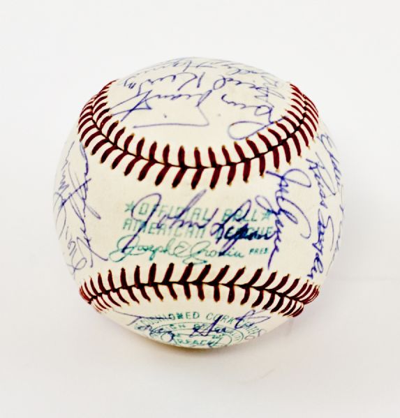 1968 Cleveland Indians Team Signed Baseball