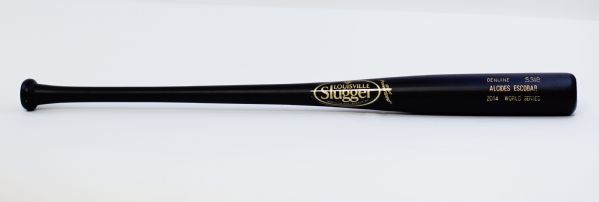 2014 Alcides Escobar Game-Issued World Series Bat