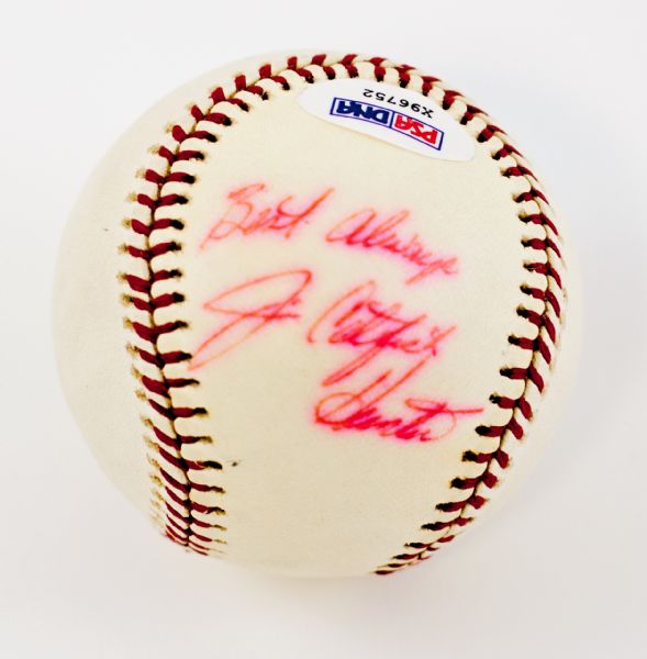 Vintage Catfish Hunter Single Signed Baseball