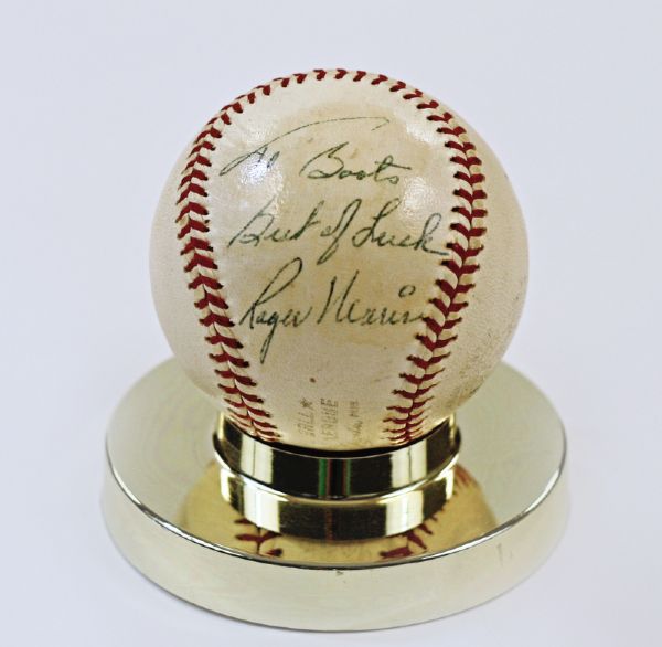 Vintage Roger Maris Sigle Signed Baseball Personalized