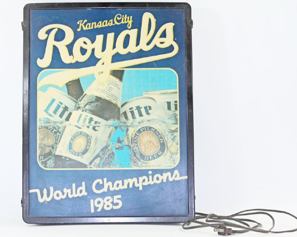 Miller Lite 1985 Word Series Champion Kansas City Royals Beer Light