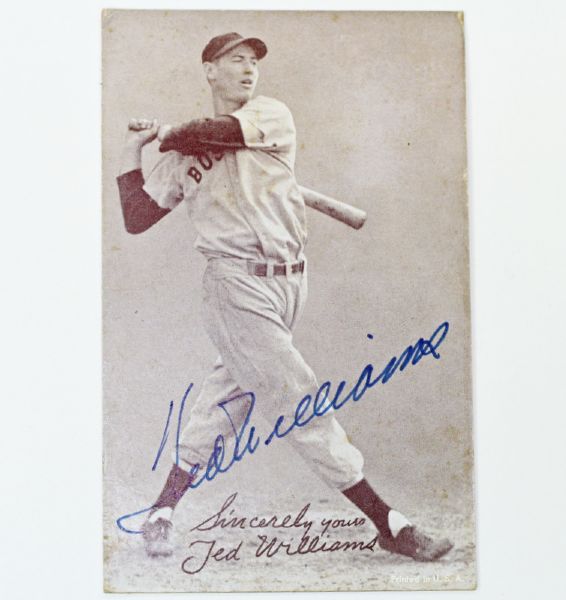 Ted Williams Signed Exhibit Card