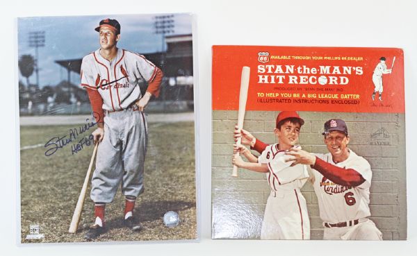 Stan Musial "How to hit record" & Signed 16x20