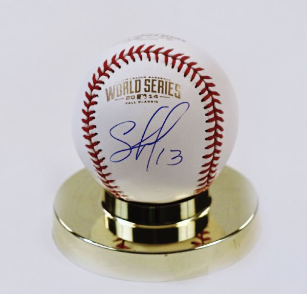 Salvador Perez Single Signed 2014 World Series Baseball