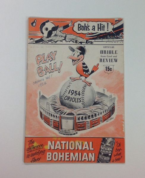 1954 Baltimore Oriole Opening Day Program (Franchise 1st Game)